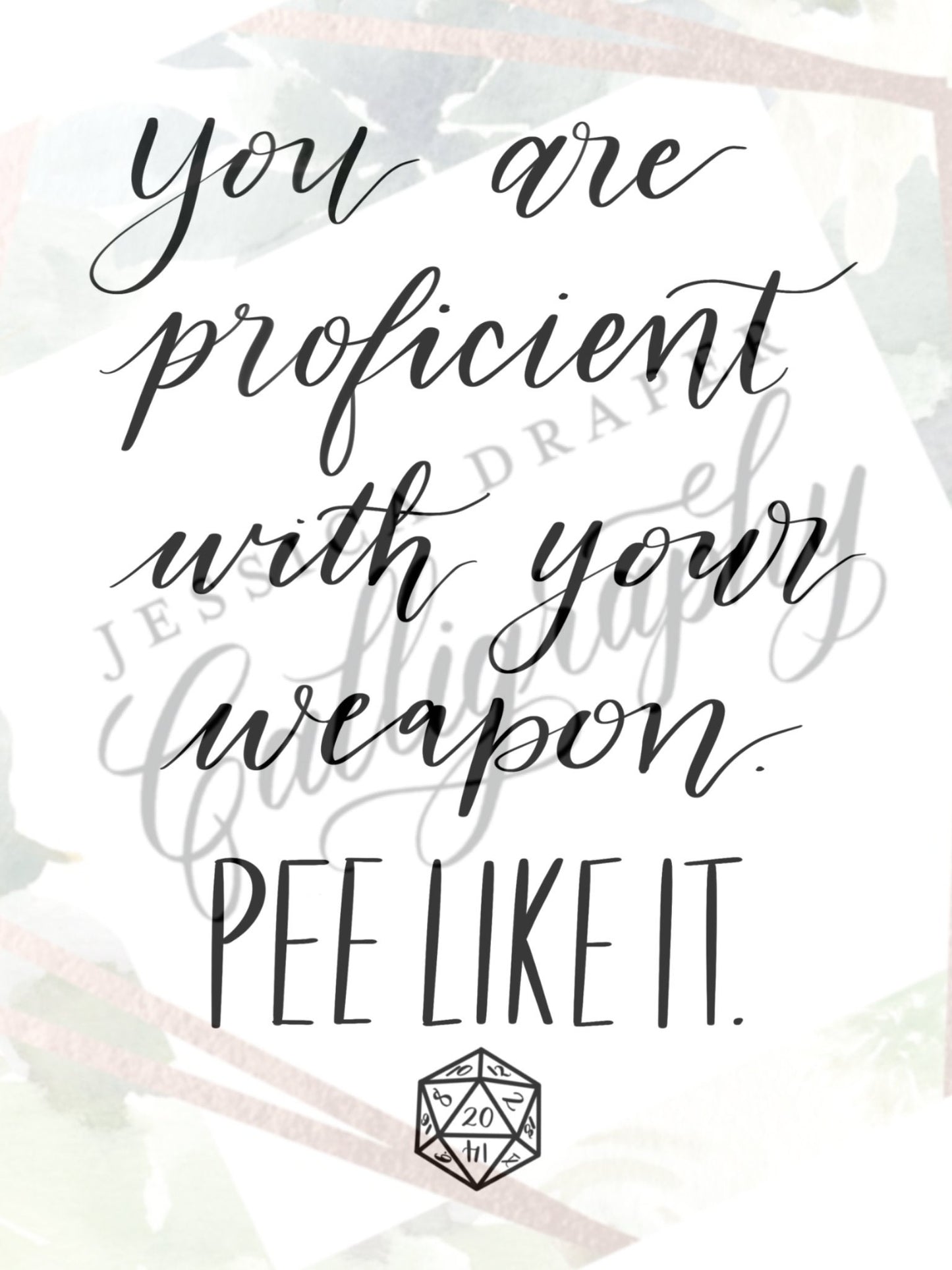 Humor sobre el baño con armas / Impresión digital divertida de Calabozos y Dragones para el baño / Imprimible para el baño / D&D / Regalo para nerds / Regalo para él