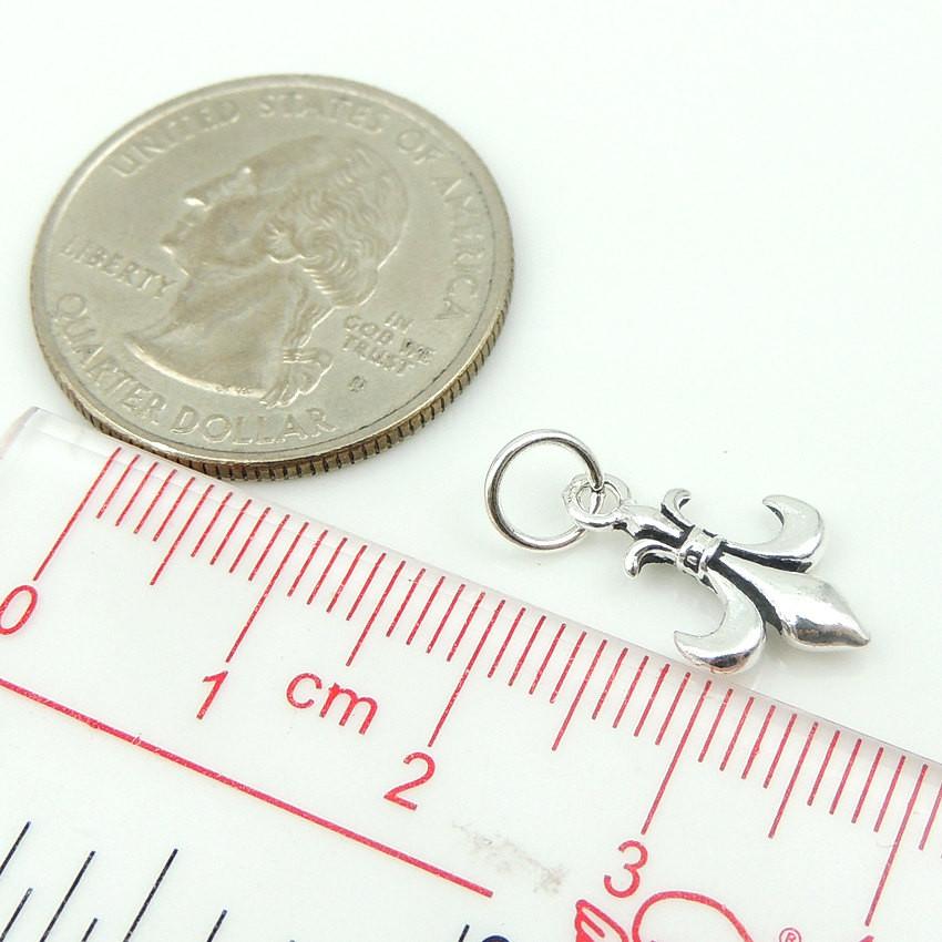 2 PCS Sterling Silver 925 Vintage Fleur de Lis Pendant WSP150 Wholesale: See Discount Coupons in Item Details