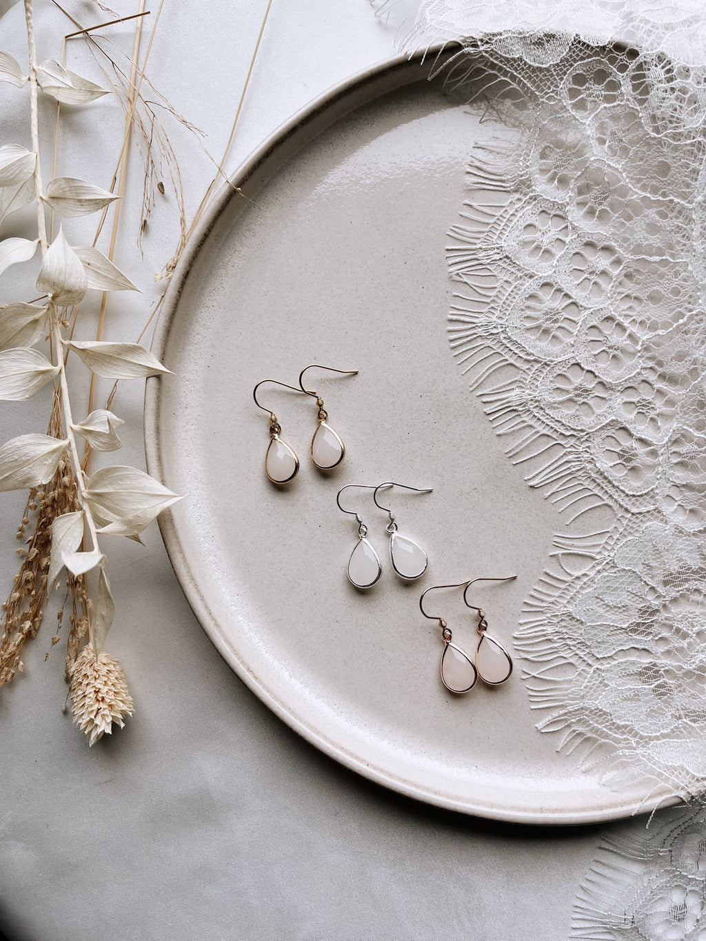 Kleine Tropfen Ohrhänger Gold,Silber, Roségold / Schmuck für die Trauzeugin, Brautjungfer/ kleines Geschenk zu Weihnachten, Geburtstag