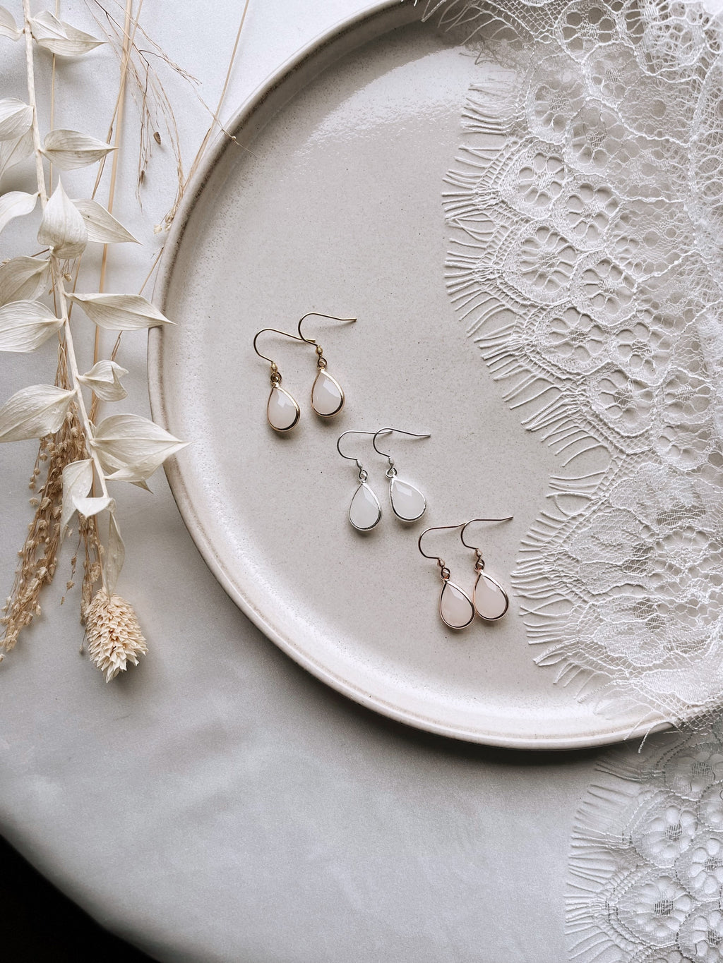 Kleine Tropfen Ohrhänger Gold,Silber, Roségold / Schmuck für die Trauzeugin, Brautjungfer/ kleines Geschenk zu Weihnachten, Geburtstag