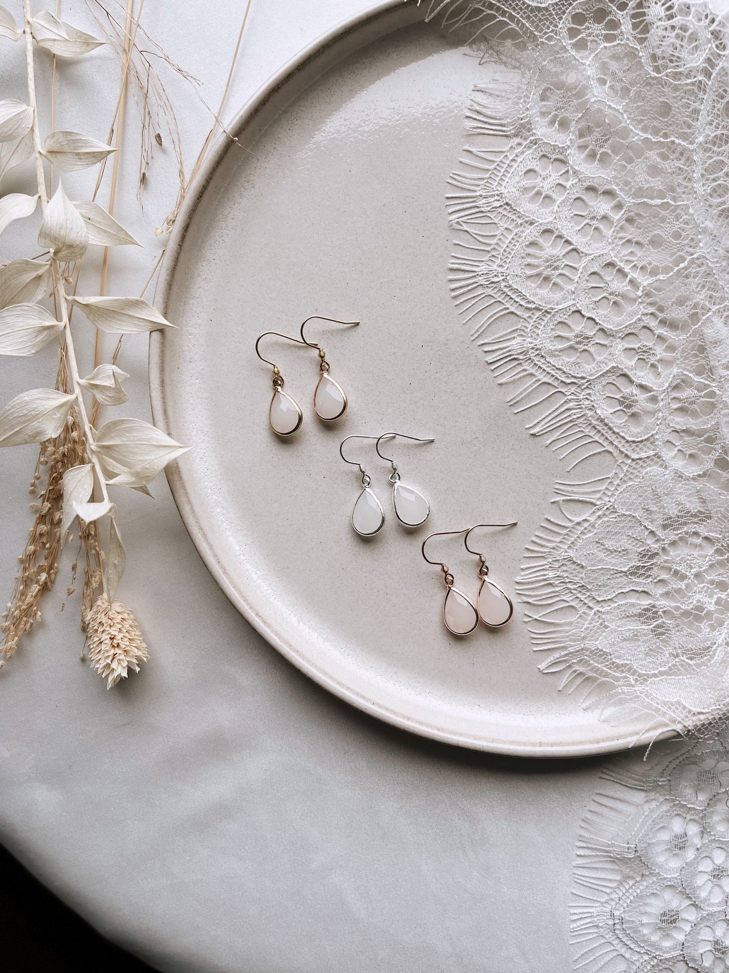 Kleine Tropfen Ohrhänger Gold,Silber, Roségold / Schmuck für die Trauzeugin, Brautjungfer/ kleines Geschenk zu Weihnachten, Geburtstag