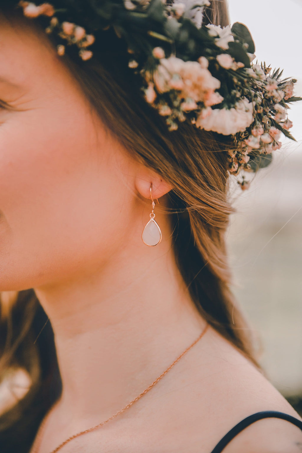 Kleine Tropfen Ohrhänger Gold,Silber, Roségold / Schmuck für die Trauzeugin, Brautjungfer/ kleines Geschenk zu Weihnachten, Geburtstag