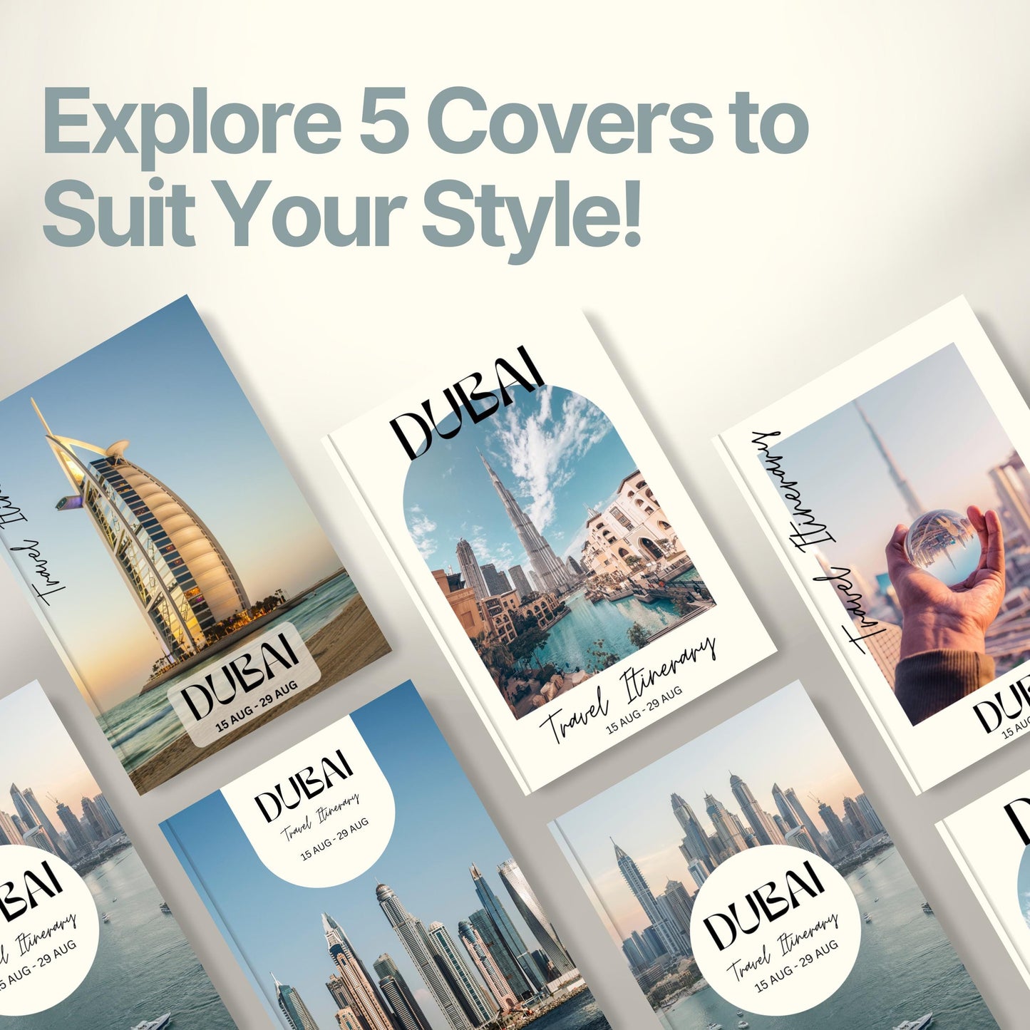 Dubai Travel Itinerary Template, Travel Planner, Dubai Trip Itinerary, Traveling Tour Guide, Marketing Holiday. Vacation Organizer Agent
