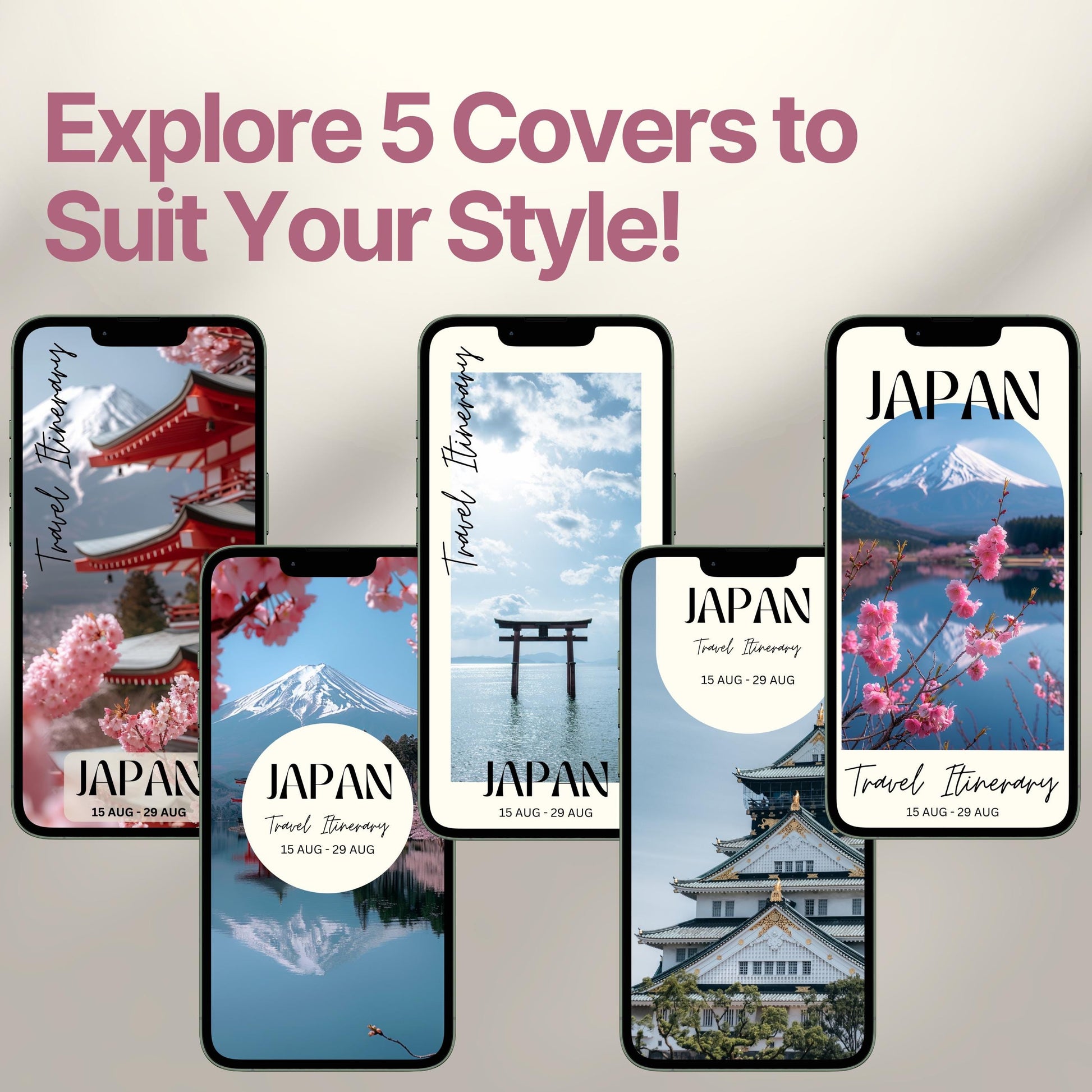 Japan Travel Itinerary Template, Trip Mobile Planner, Digital Vacation Schedule, Mobile Holiday Organizer, Travel Agent Marketing Tour Guide