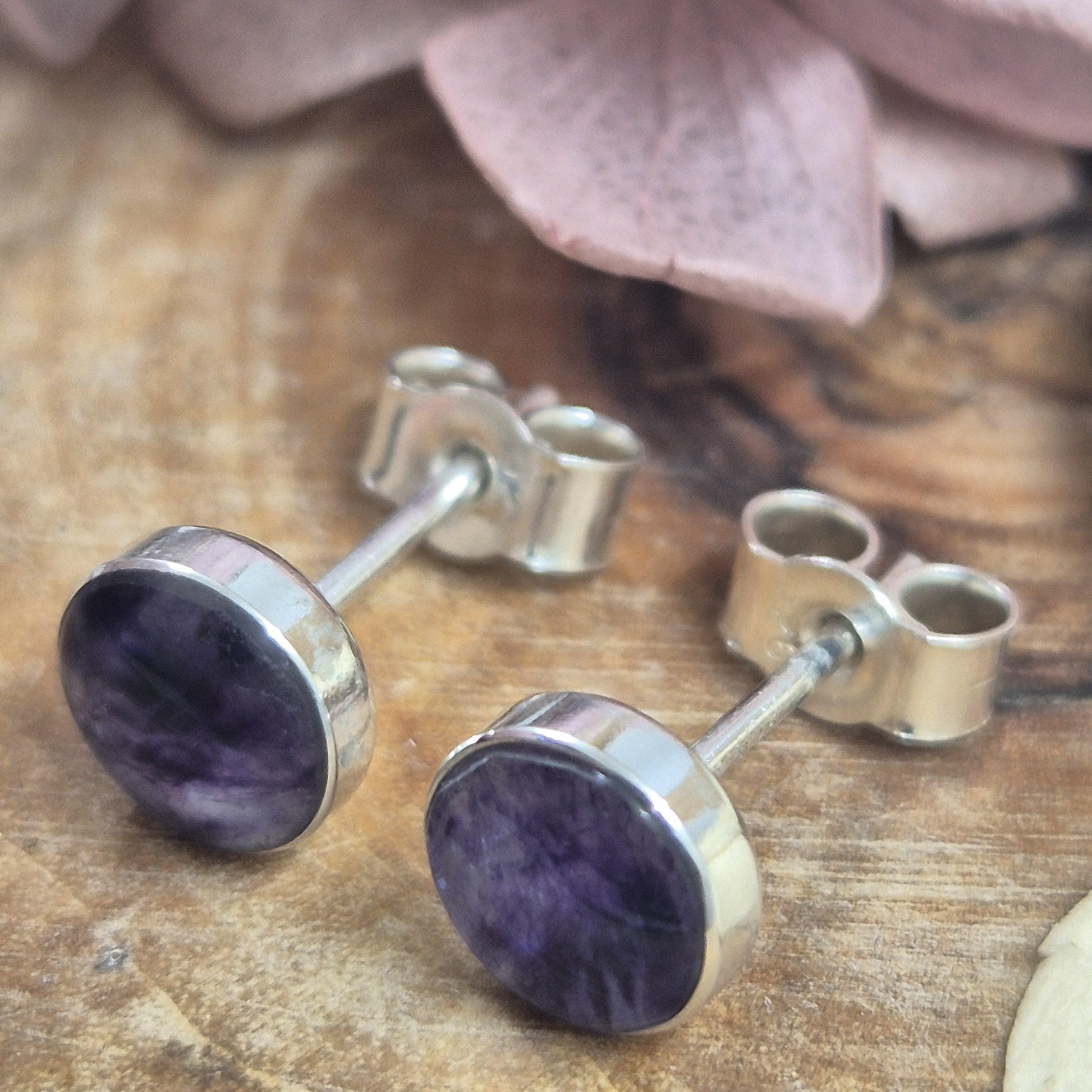 Blue John | Blue John Stud Earrings | Blue John Studs | Blue John Jewellery