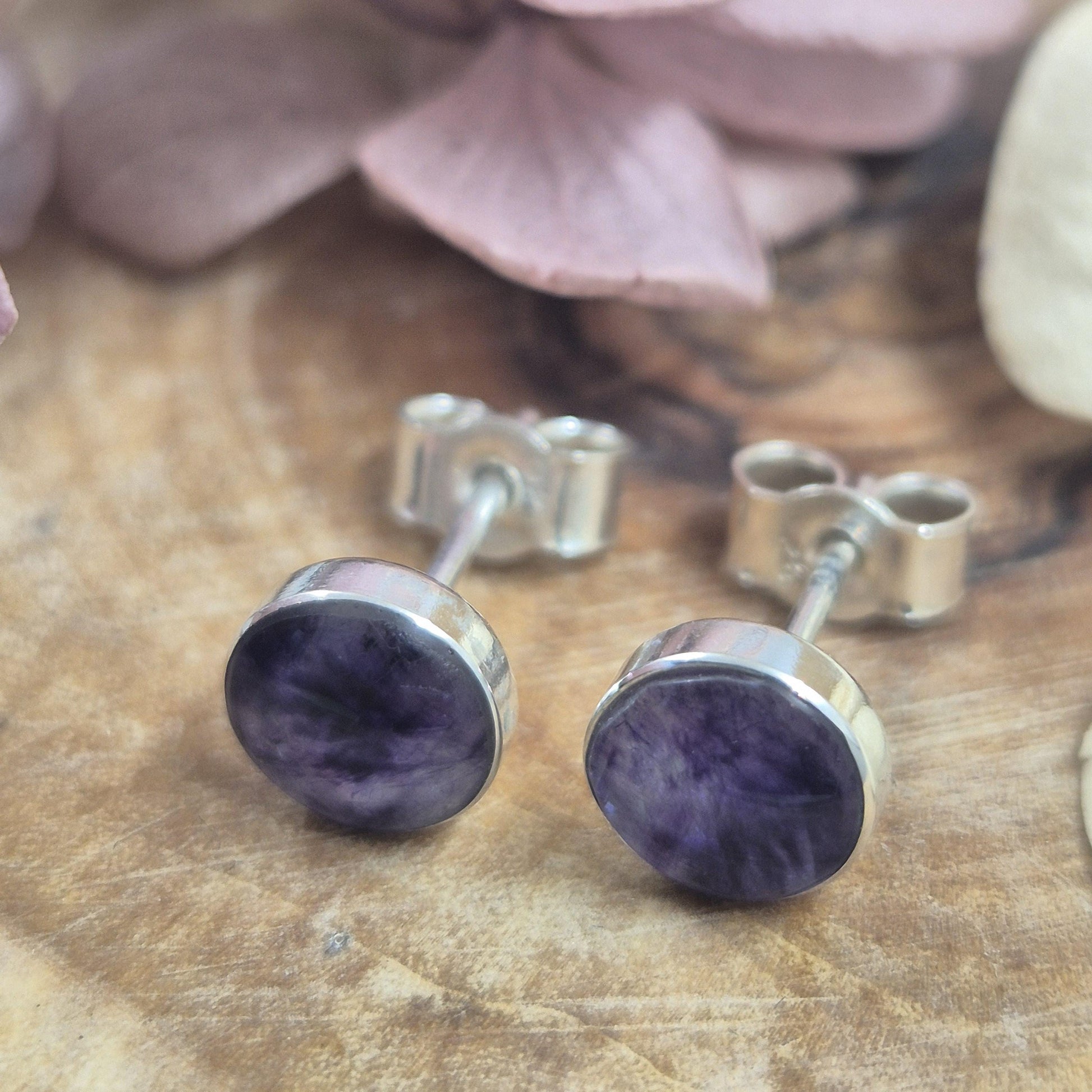 Blue John | Blue John Stud Earrings | Blue John Studs | Blue John Jewellery