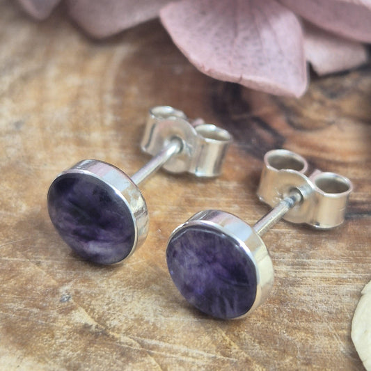 Blue John | Blue John Stud Earrings | Blue John Studs | Blue John Jewellery