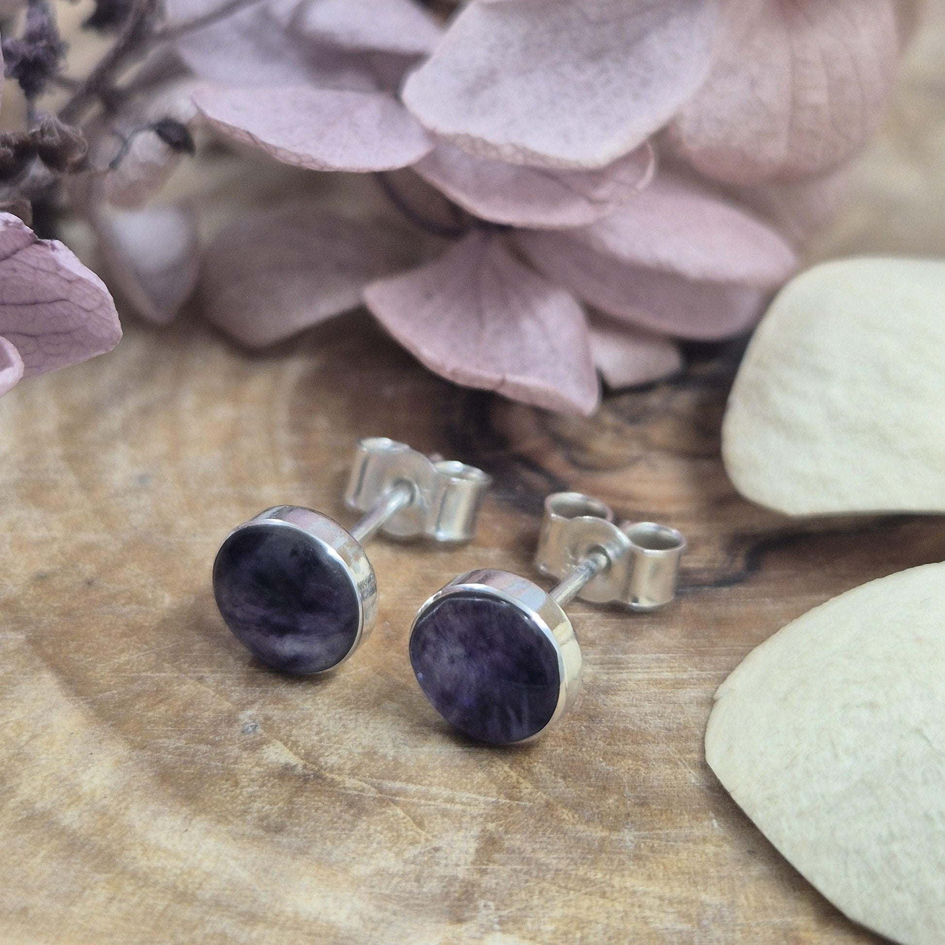 Blue John | Blue John Stud Earrings | Blue John Studs | Blue John Jewellery