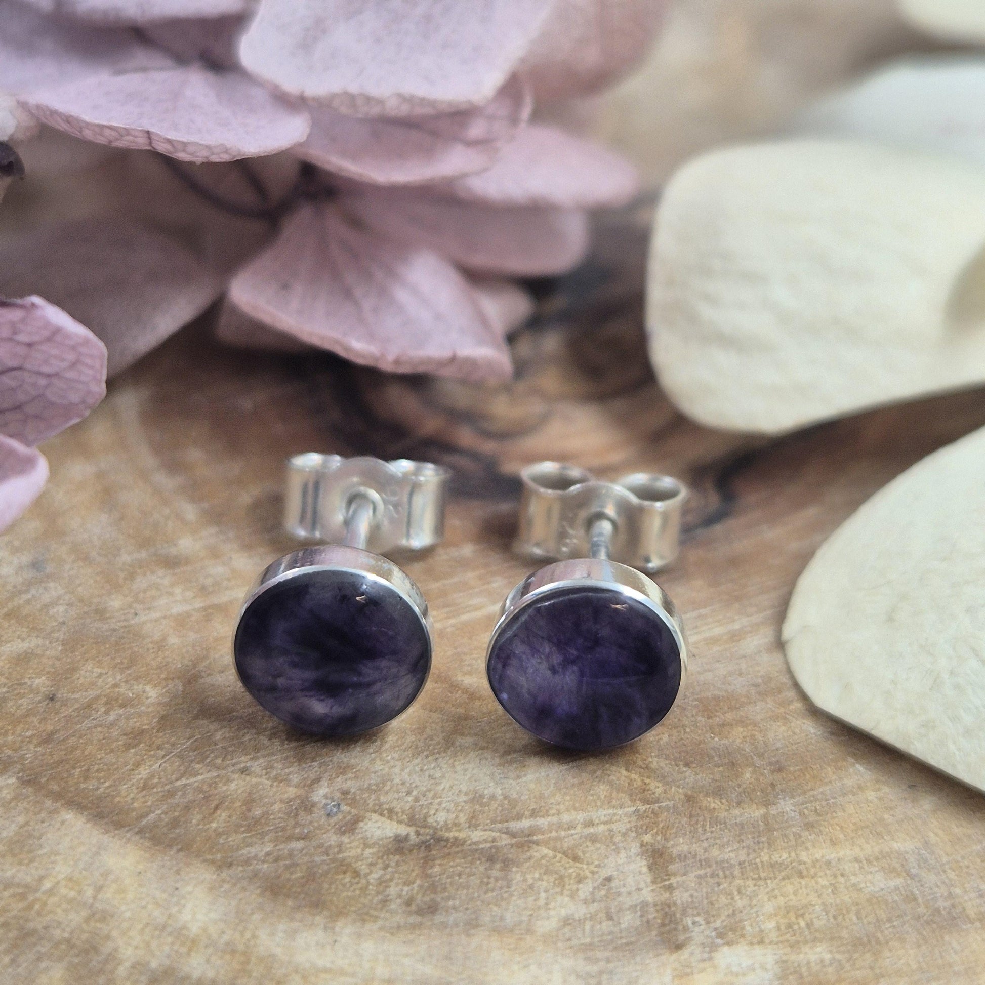 Blue John | Blue John Stud Earrings | Blue John Studs | Blue John Jewellery