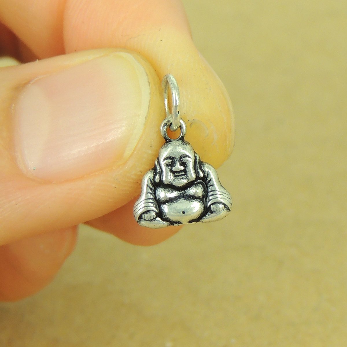 2 PCS 925 Sterling Silver Buddha Pendant Vintage Protection WSP467X2 Wholesale: See Discount Coupons in Item Details