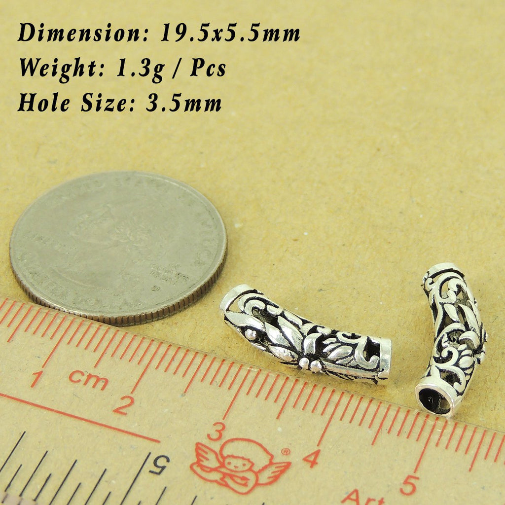 2 PCS 925 Sterling Silver Lotus Charm Protection Vintage WSP478X2 Wholesale: See Discount Coupons in Item Details