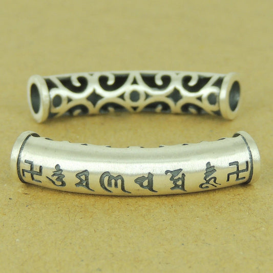 1 PCS 990 Stamp Sterling Silver OM Charm Buddhism WSP491 Wholesale: See Discount Coupons in Item Details