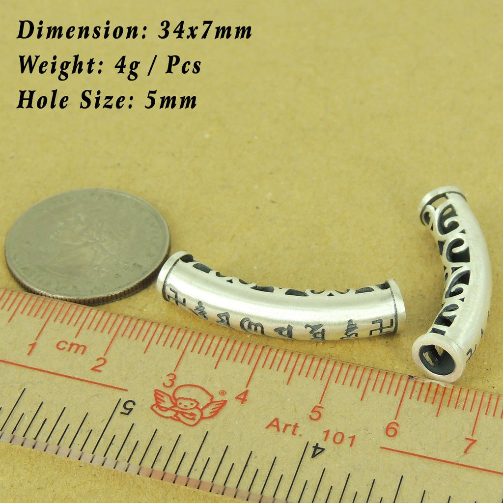 1 PCS 990 Stamp Sterling Silver OM Charm Buddhism WSP491 Wholesale: See Discount Coupons in Item Details