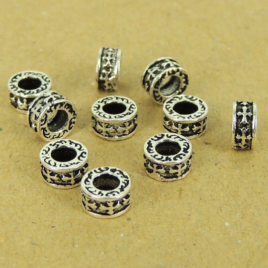 10 PCS 925 Sterling Silver Cross Spacers Vintage Celtic Jewelry Making Wholesale Retail WSP445X10