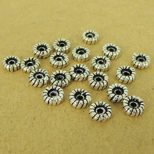 20 PCS 925 Sterling Silver Spacers Vintage Celtic Jewelry Making Wholesale Retail WSP458X20