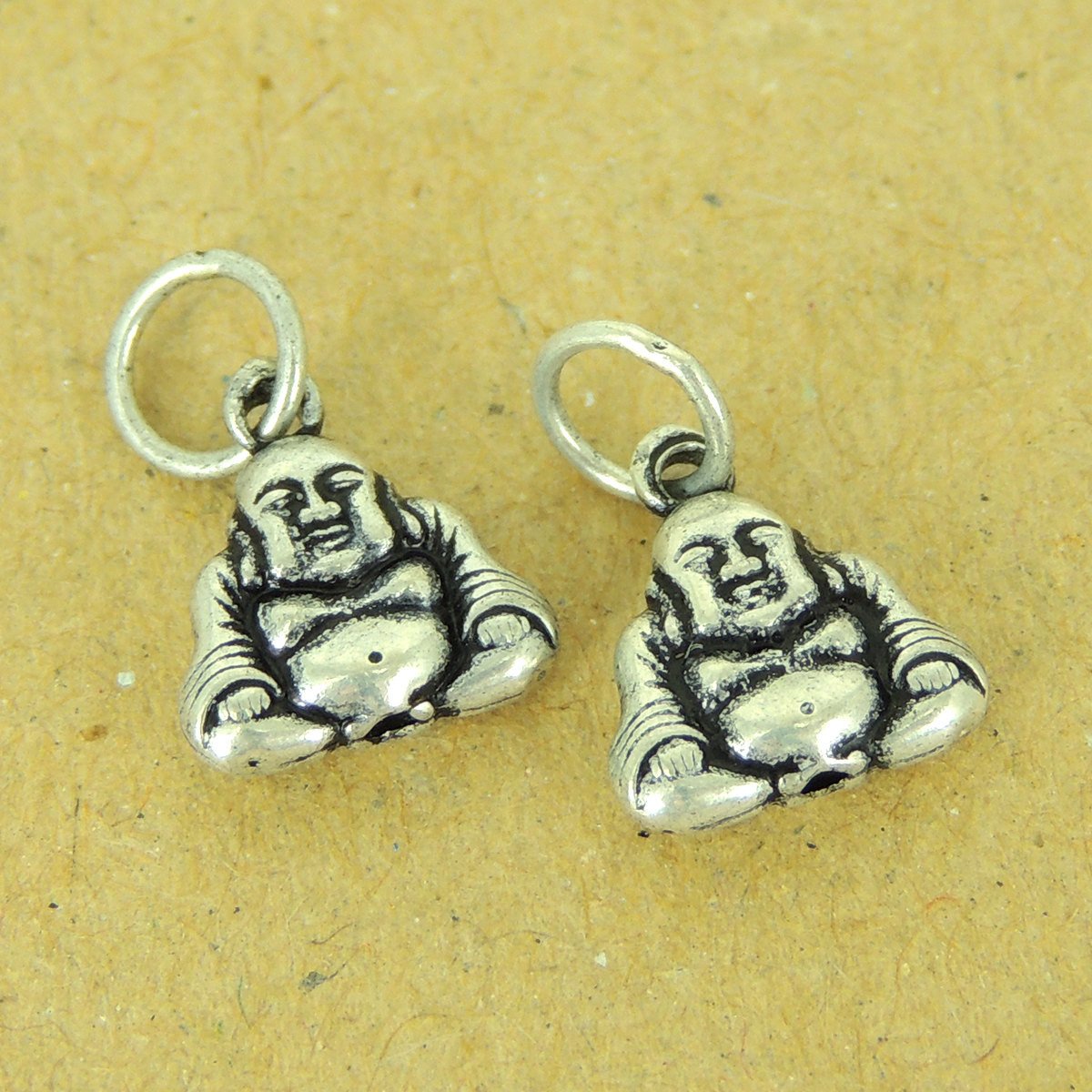 2 PCS 925 Sterling Silver Buddha Pendant Vintage Protection WSP467X2 Wholesale: See Discount Coupons in Item Details