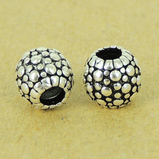 2 PCS 925 Sterling Silver Barrel Beads Vintage Celtic WSP482X2 Wholesale: See Discount Coupons in Item Details