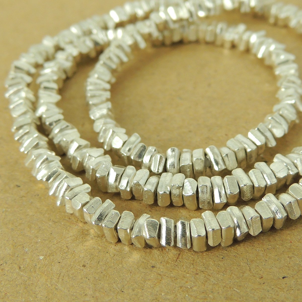 20 PCS 925 Sterling Silver Nugget Beads Handmade from Thailand WSP492x20 Wholesale: See Discount Coupons in Item Details