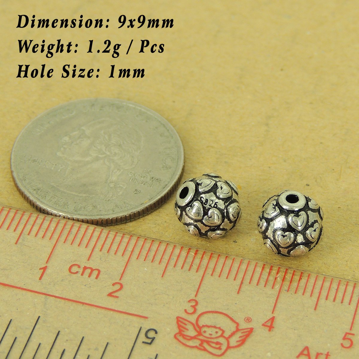 2 Pcs 925 Stamp Sterling Silver Barrel Beads Vintage DIY Jewelry Making WSP516X2 Wholesale: See Discount Coupons in Item Details