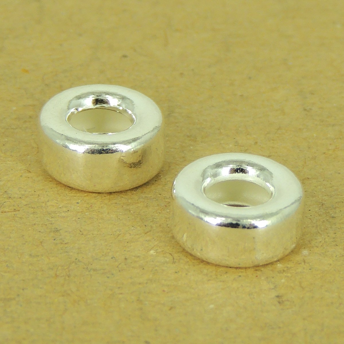 2 Pcs 925 Sterling Silver Spacers Vintage DIY Jewelry Making WSP532X2 Wholesale: See Discount Coupons in Item Details