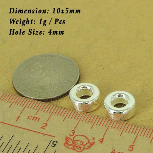 2 Pcs 925 Sterling Silver Spacers Vintage DIY Jewelry Making WSP532X2 Wholesale: See Discount Coupons in Item Details