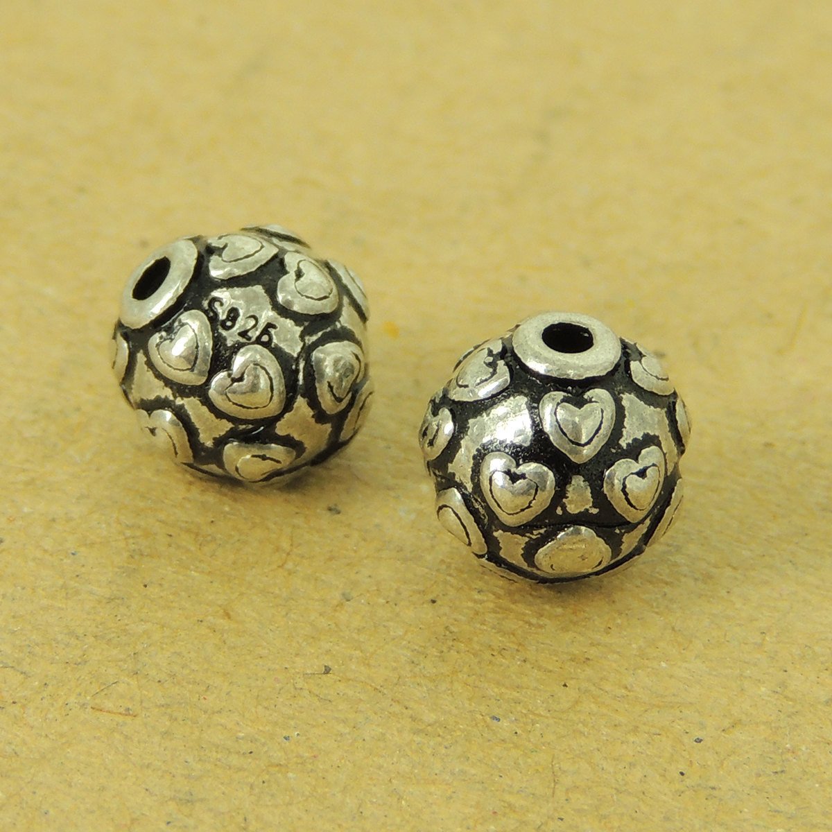 2 Pcs 925 Stamp Sterling Silver Barrel Beads Vintage DIY Jewelry Making WSP516X2 Wholesale: See Discount Coupons in Item Details