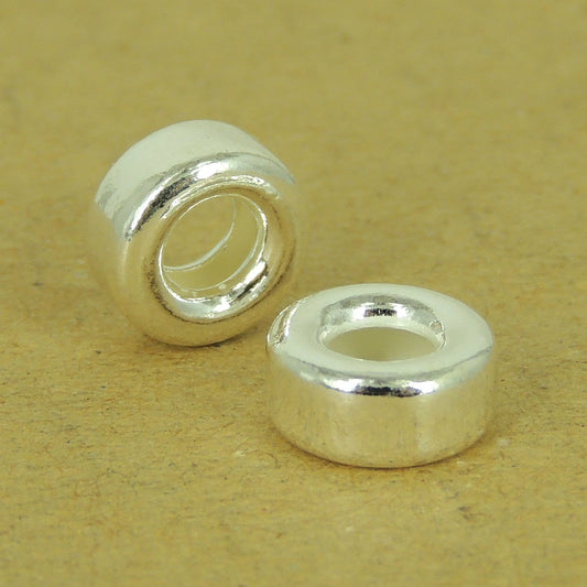 2 Pcs 925 Sterling Silver Spacers Vintage DIY Jewelry Making WSP532X2 Wholesale: See Discount Coupons in Item Details