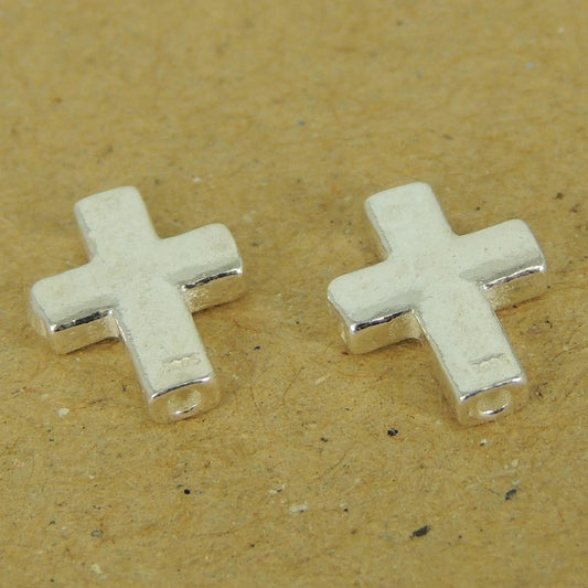 2 Pcs 925 Stamp Sterling Silver Cross Charms Vintage DIY Jewelry Making WSP533X2 Wholesale: See Discount Coupons in Item Details