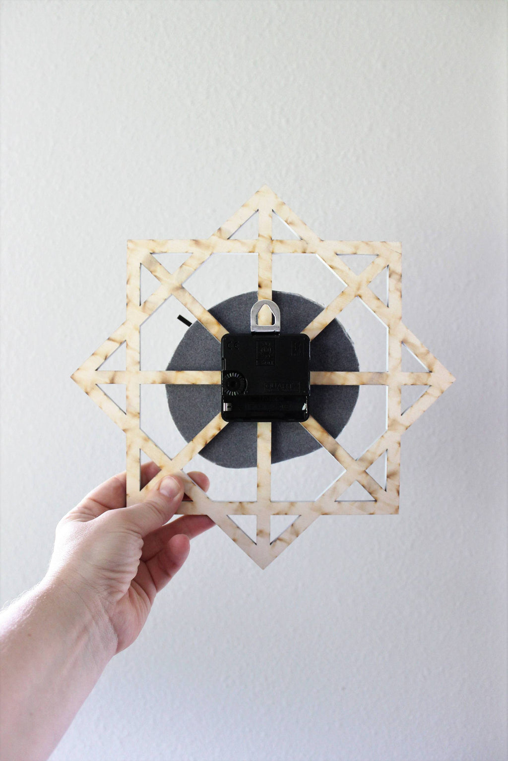 10" Blue Agate Geometric Wall Clock (Silent)