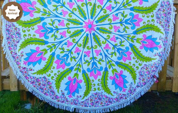 1970 Vintage Style Dining Table cover Couch Throw Wall Tapestry Beach Throw Boho Throw Hippie Throw Wall art window scarf Boho Beach Towel