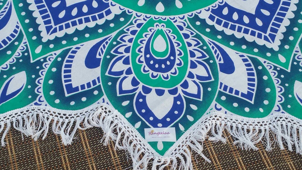 10% Off until May 31st/Coupon Code : FABMAY/Lotus Round Throw/Dining Table cover/Wall Tapestry/Boho Beach Throw /Hippie Throw