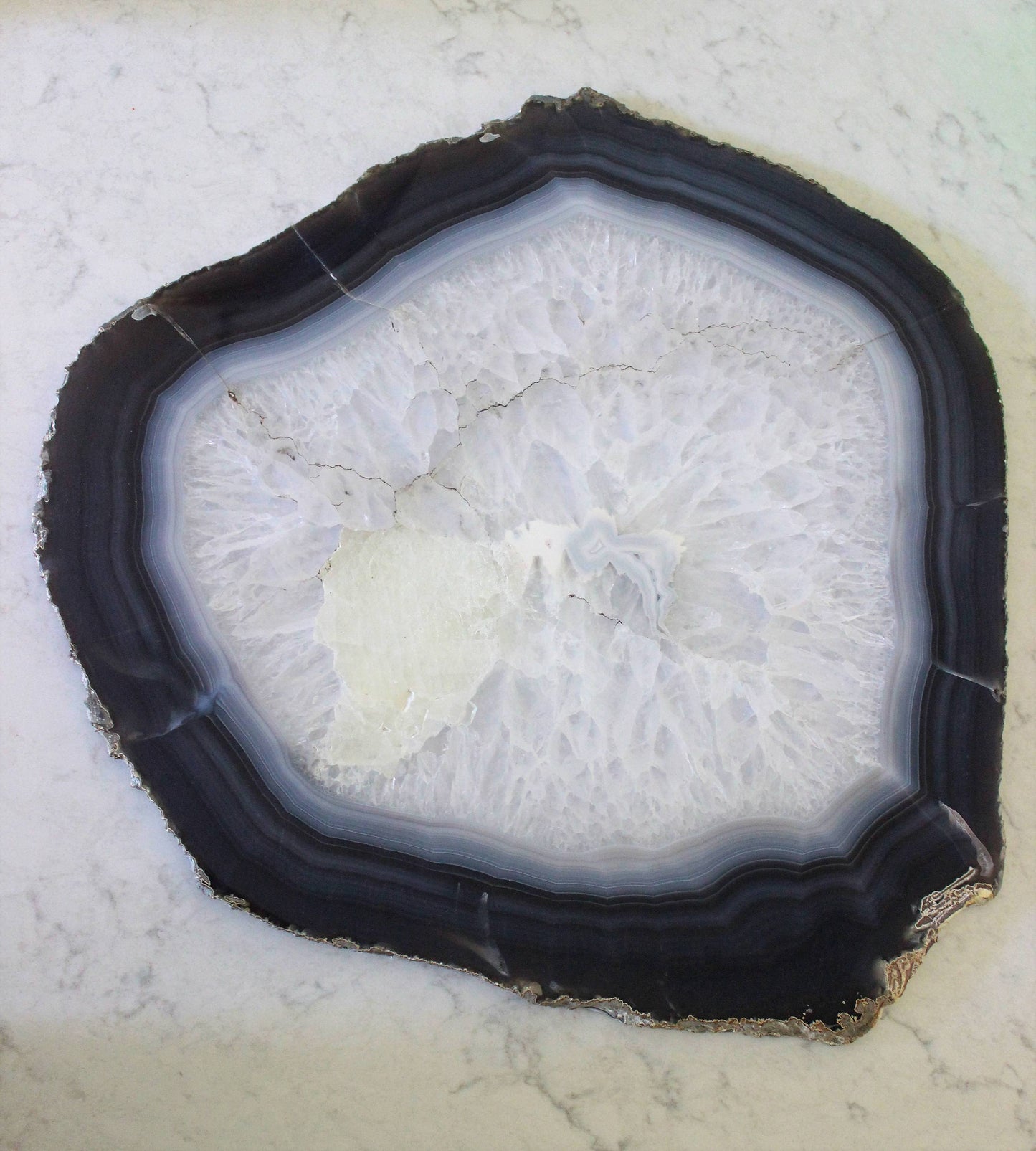 19" Natural Agate Decorative Slab