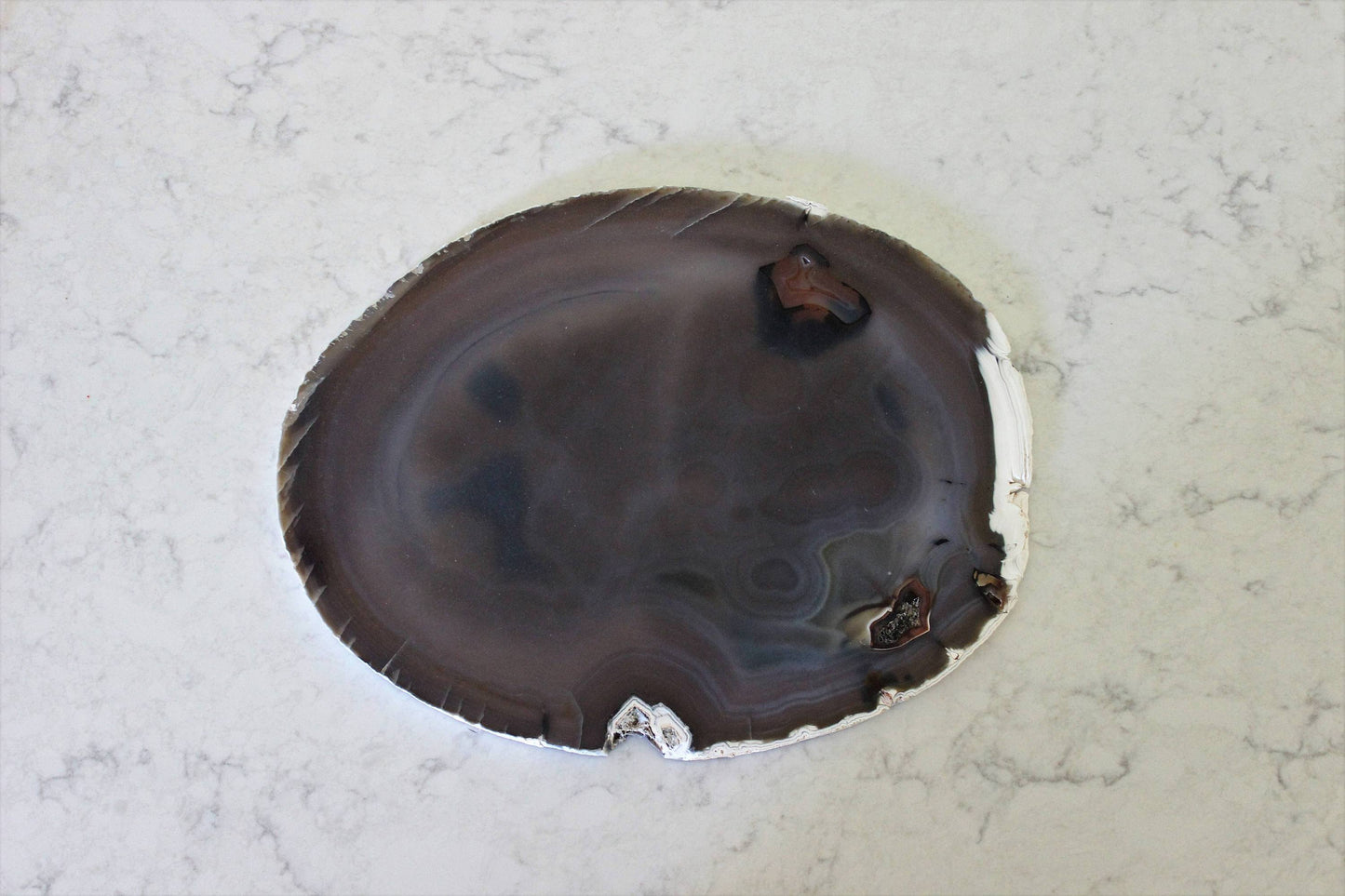 14" Natural Agate Decorative Slab