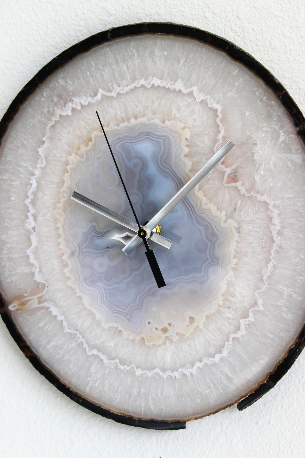 11.5" Natural Agate Slab Wall Clock