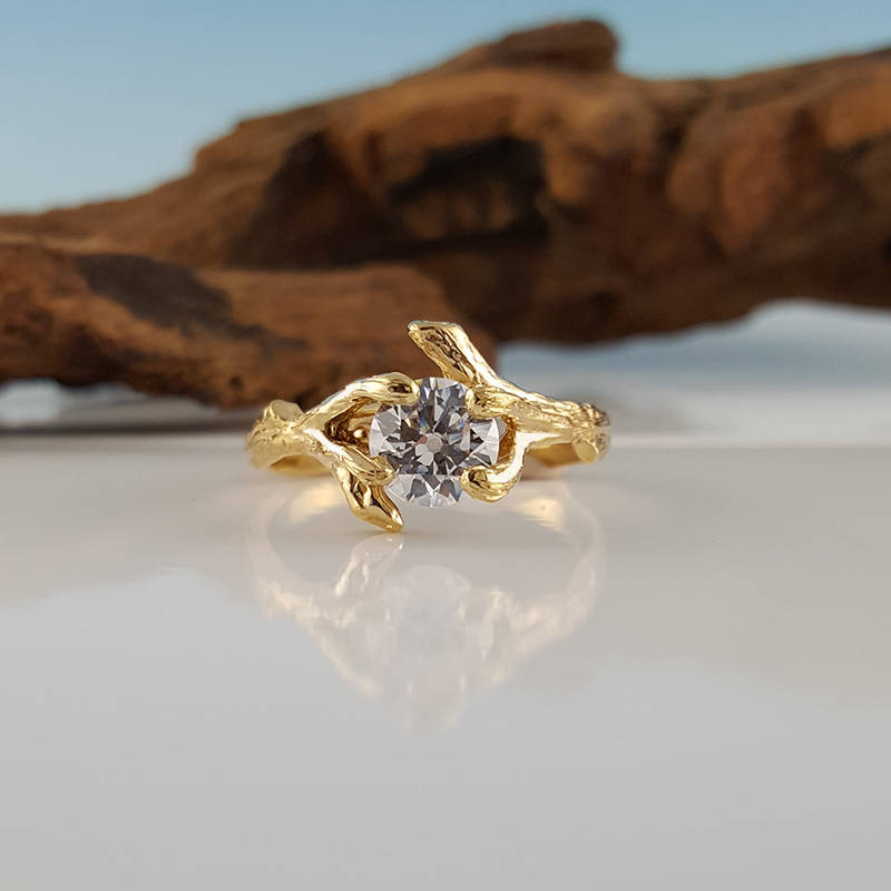 1ct Moissanite Round Forever One Ring, Round Moissanite Engagement Ring, Gold Wedding Ring, Moissanite Diamond Promise Ring by Dawn Vertrees