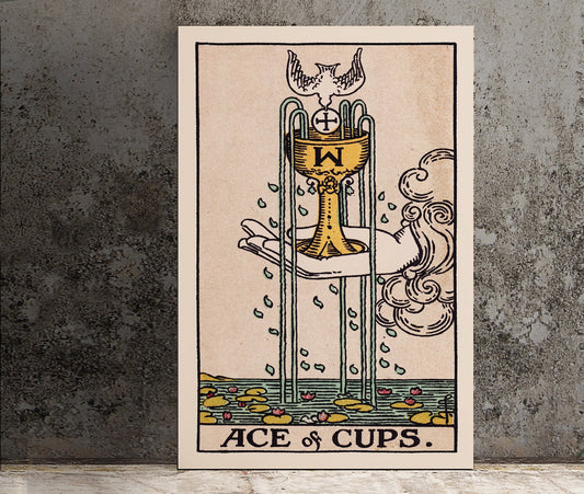 Ace of Cups- Tarot Card Print - The Ace of Cups Card Poster, No Frame