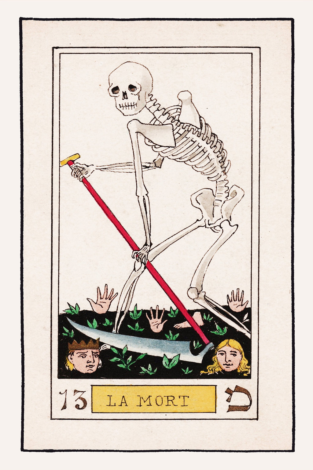 Death- Tarot Card Print - The Death Card Poster an Oswald Wirth Print, No Frame