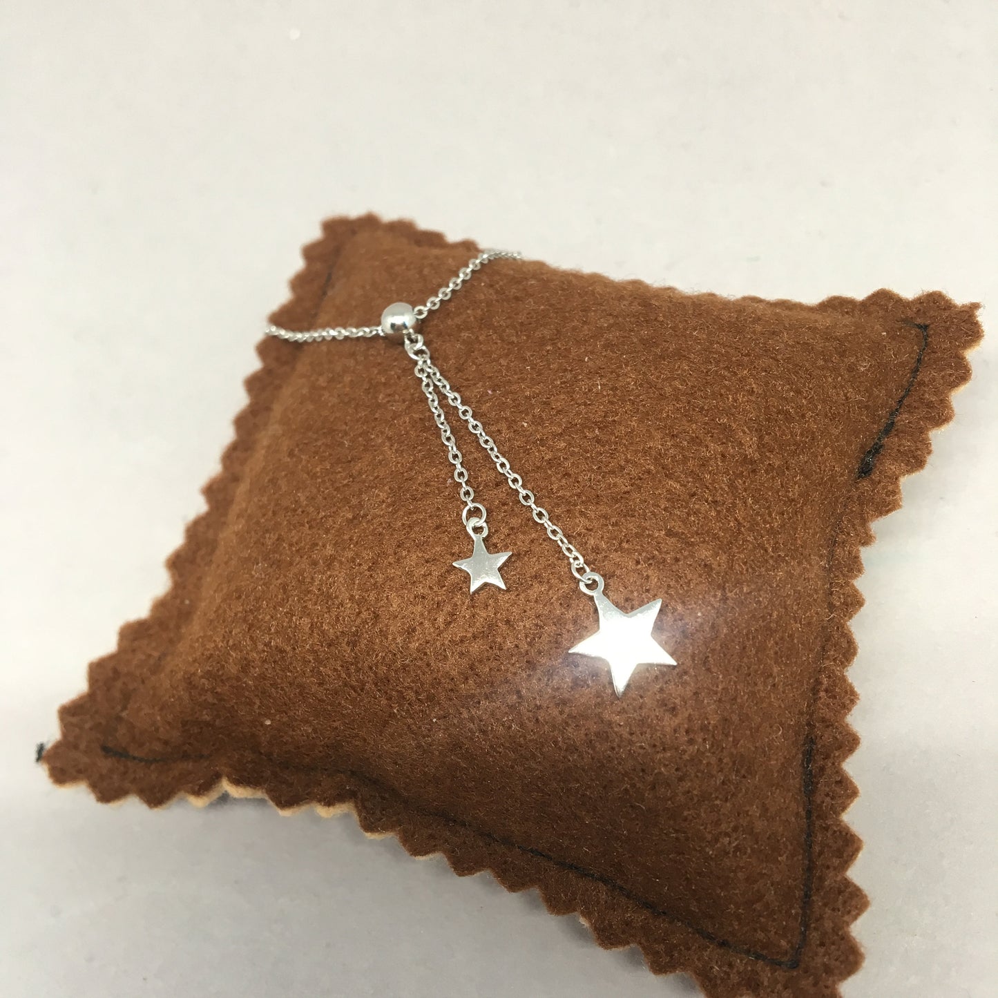 Long Stars Pendant Necklace - Double Hanging Stars - Dainty Little Stars - Shiny North Stars