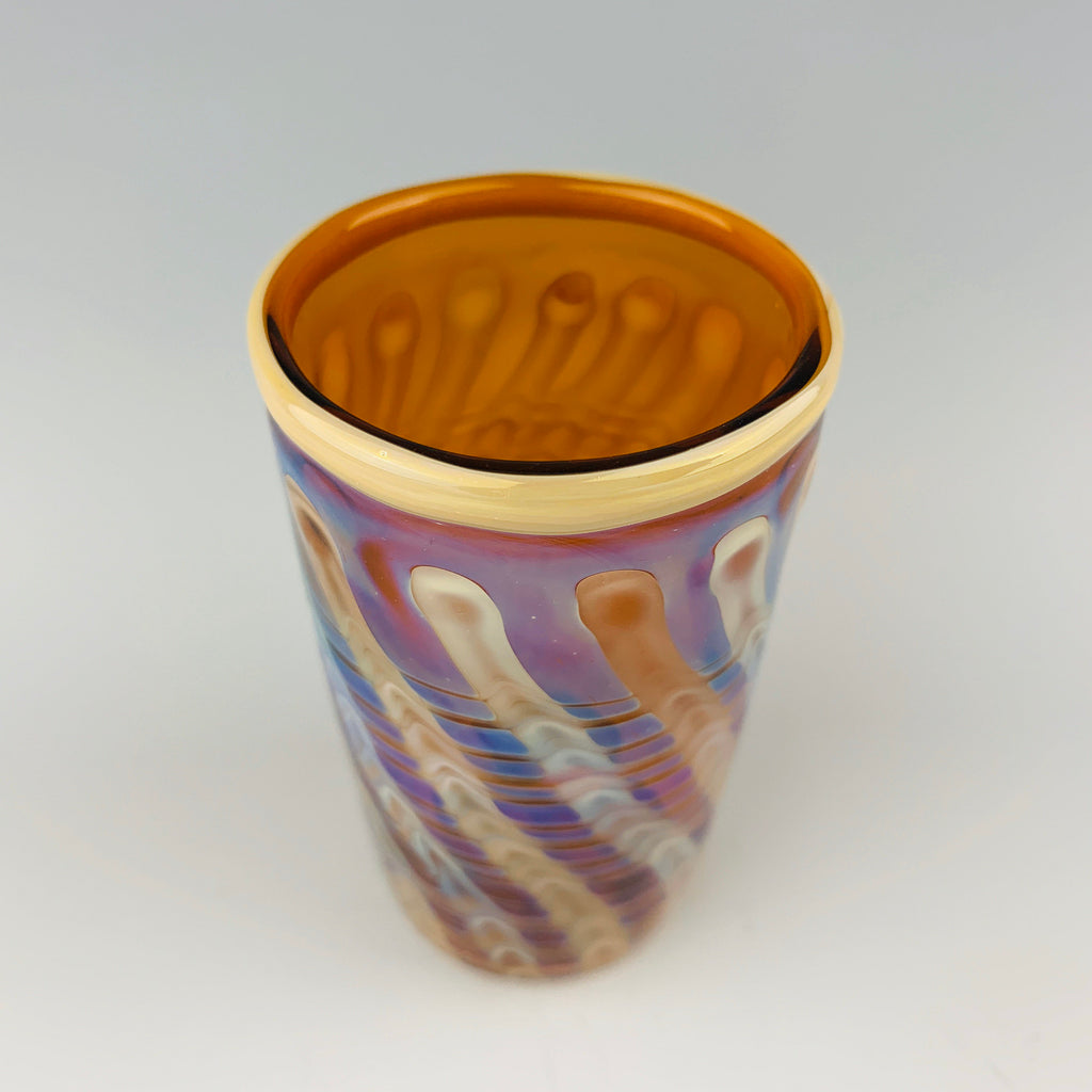 Amber and Tan Shot Glass