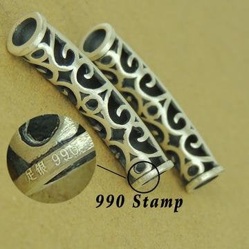 1 PCS 990 Stamp Sterling Silver OM Charm Buddhism WSP491 Wholesale: See Discount Coupons in Item Details