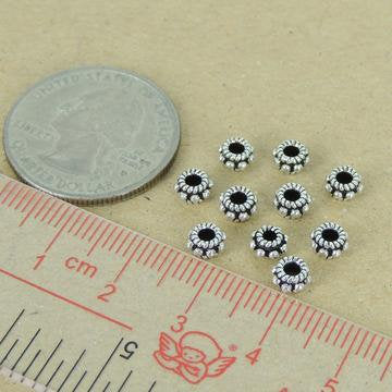 New 2 10 PCS 925 Sterling Silver Spacers Beads Vintage WSP397X10 Wholesale: See Discount Coupons in Item Details