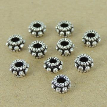 10 PCS 925 Sterling Silver Spacers Beads Vintage WSP397X10 Wholesale: See Discount Coupons in Item Details