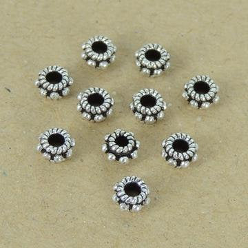 10 PCS 925 Sterling Silver Spacers Beads Vintage WSP397X10 Wholesale: See Discount Coupons in Item Details