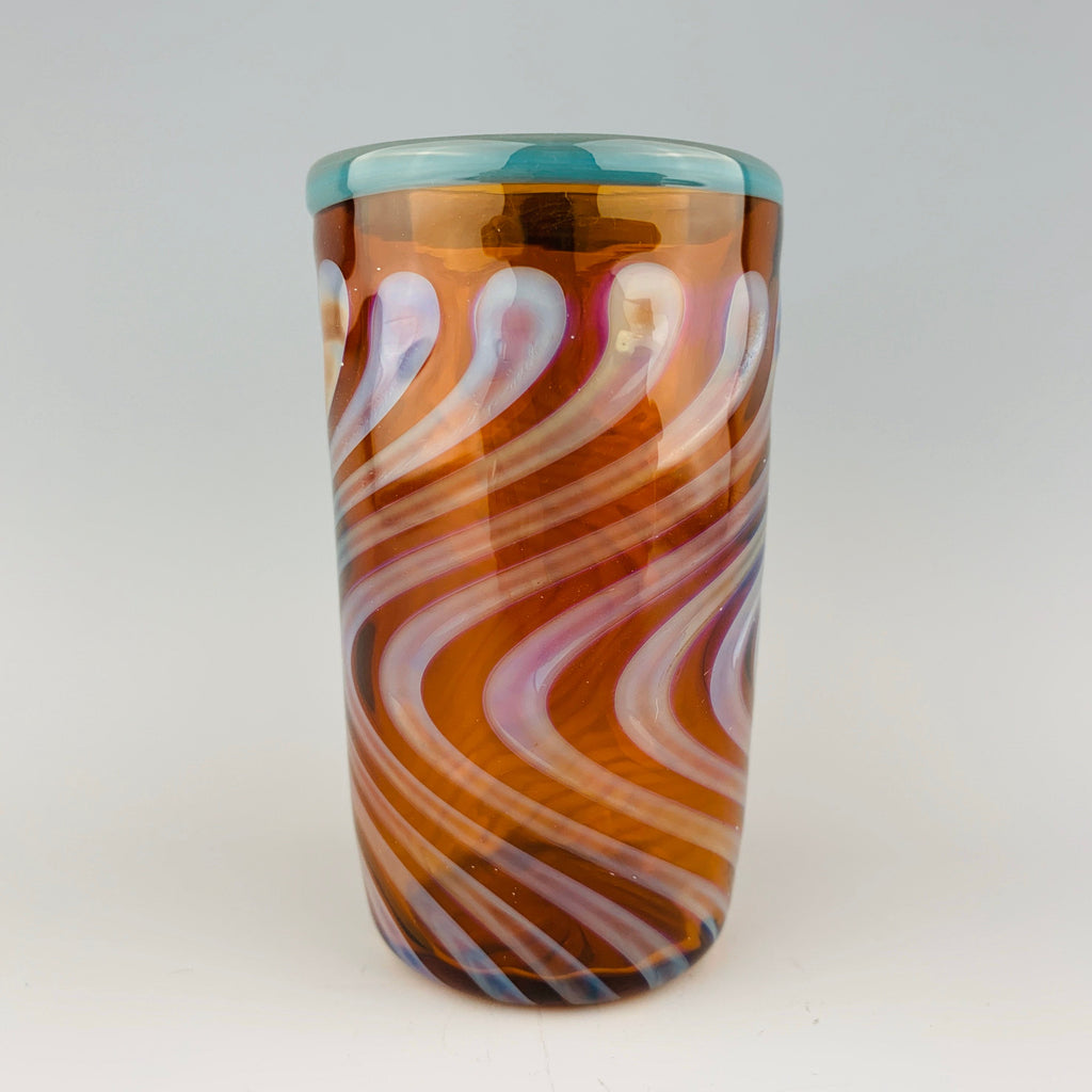 Amber and Turquoise Shot Glass