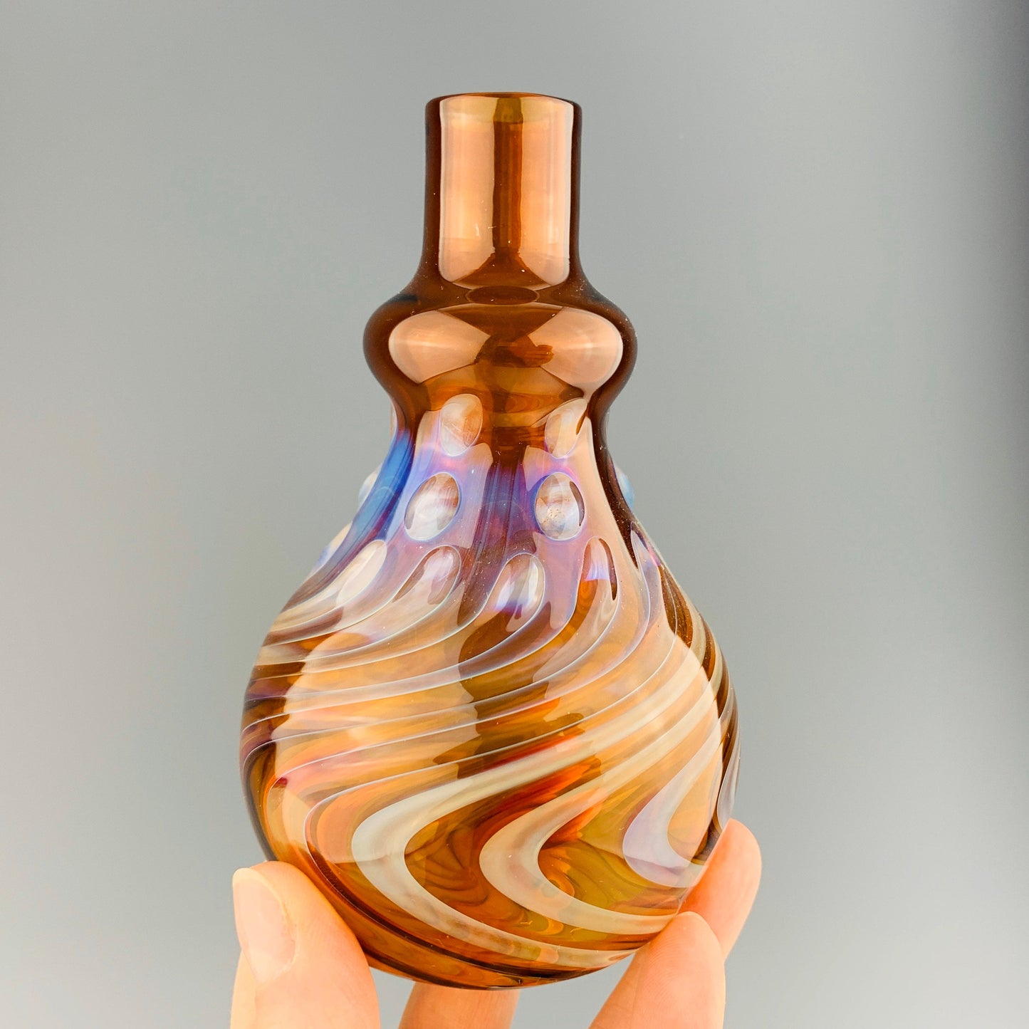 Amber and Silver Oil Bottle