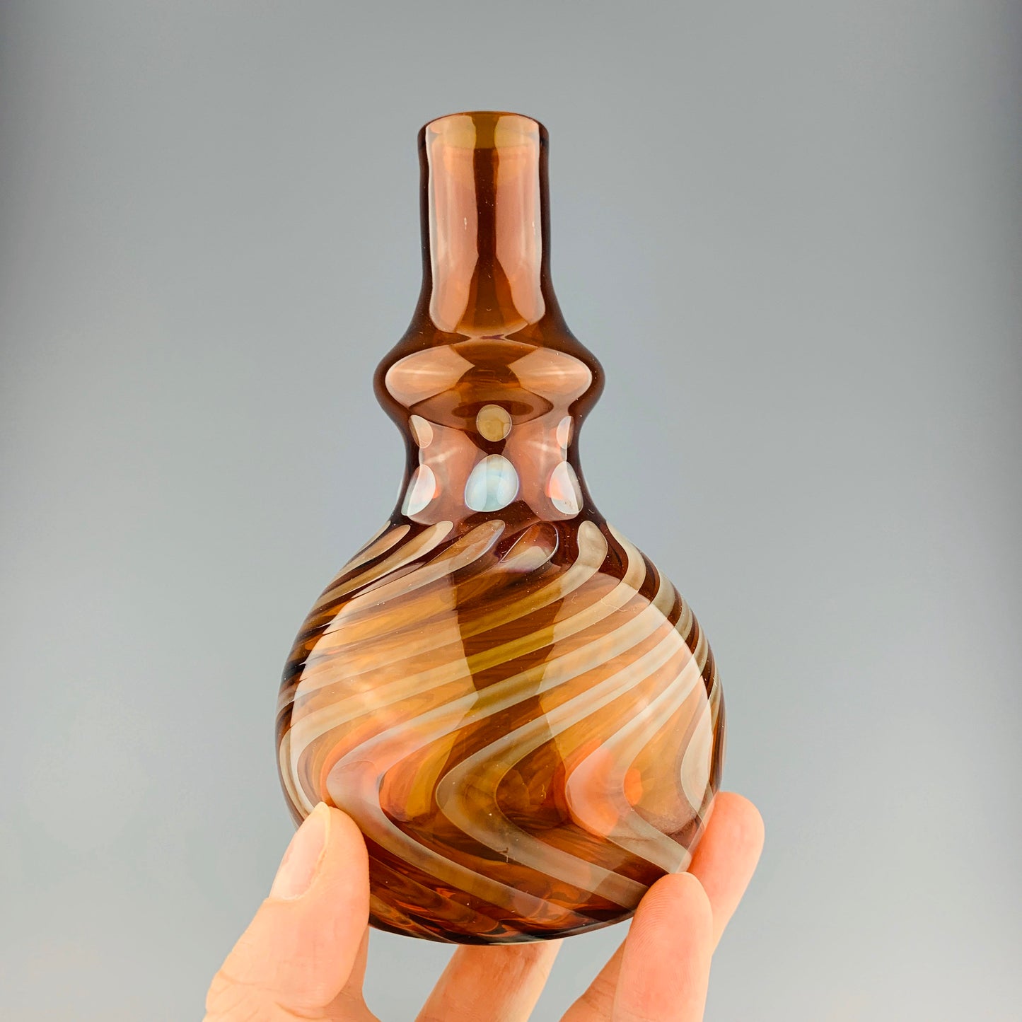 Amber and Silver Oil Bottle