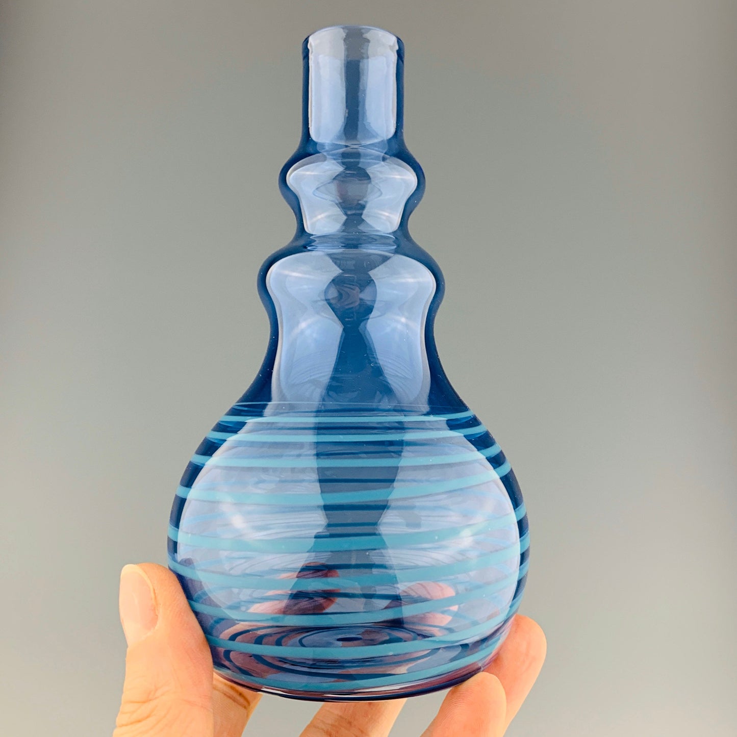 Brilliant Blue and Teal Oil Bottle