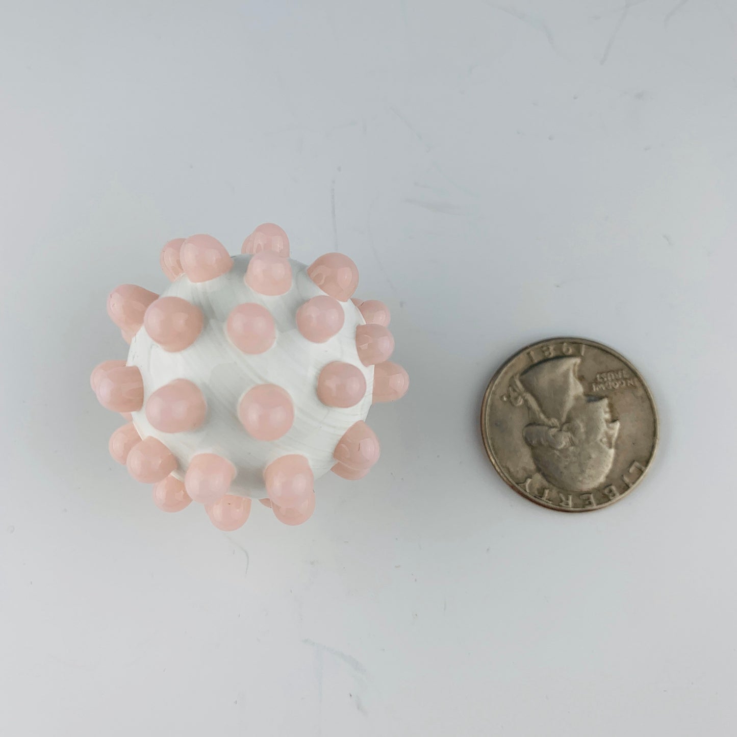 Pink and White Hobnail Marble