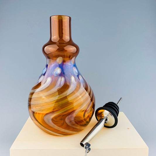 Amber and Silver Oil Bottle