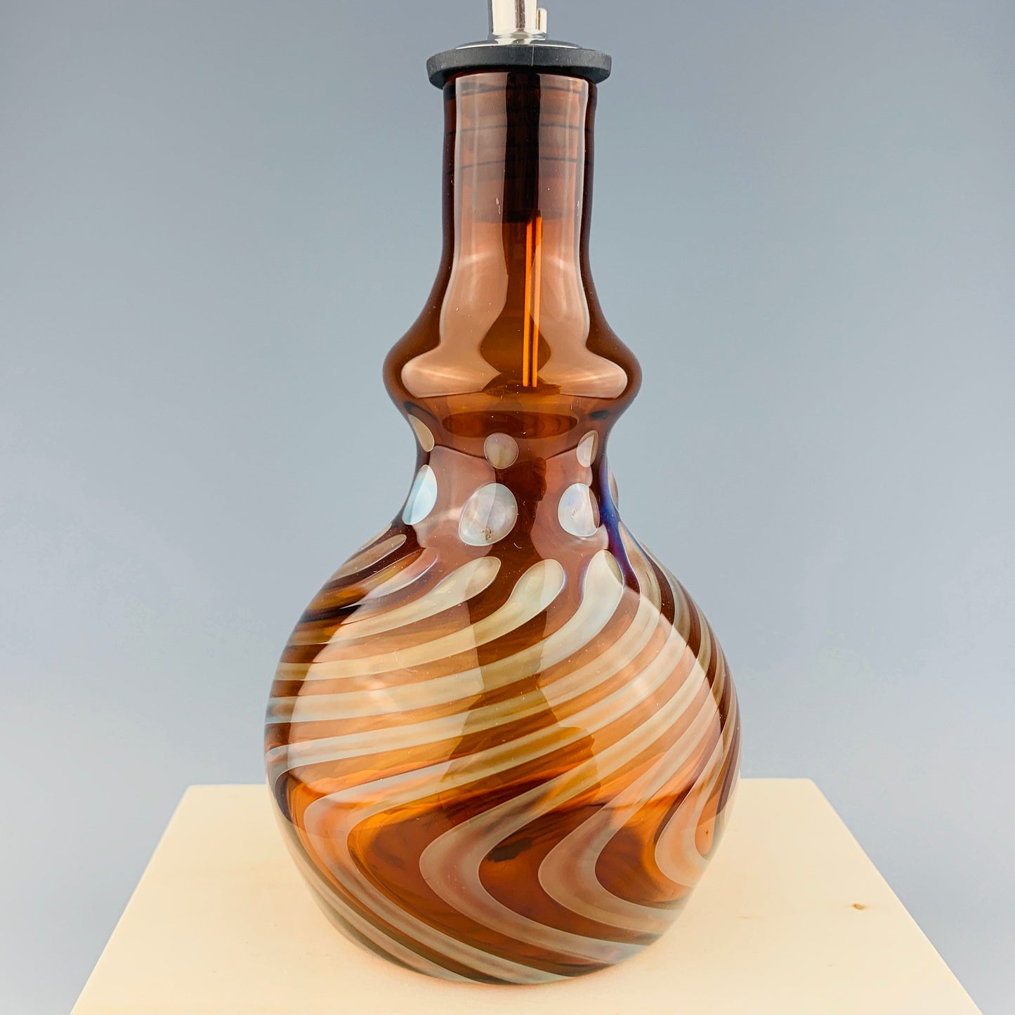 Amber and Silver Oil Bottle